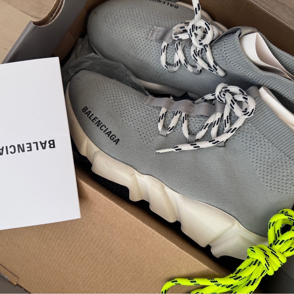 Balenciaga Gray and White Sneakers